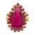 Bochic "Orient" Natural Multi Ruby Vintgae Cocktail Ring Set In 18K Gold &Silver For Sale - Image 15 of 18
