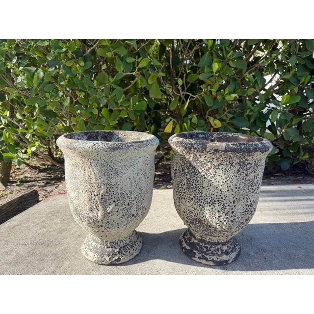 Vintage Volcanic Glaze Terracotta Garden Planters, Pair For Sale In Naples, FL - Image 6 of 12