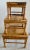 Great looking set of 3 vintage bamboo nesting tables/plant risers. Can be used for plants or vases. Graduated heights.