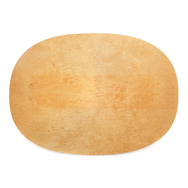 Yellow Piet Hein & Bruno Mathsson "Super Ellipse" Coffee Table in Karelian Birch, Sweden, Circa 1960s For Sale - Image 8 of 17