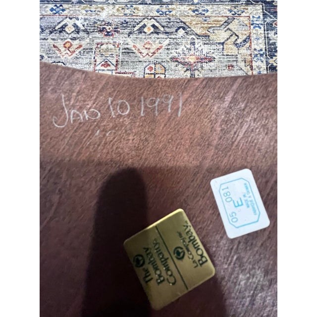 Vintage Bombay Company Mahogany Plant Stand For Sale - Image 9 of 11