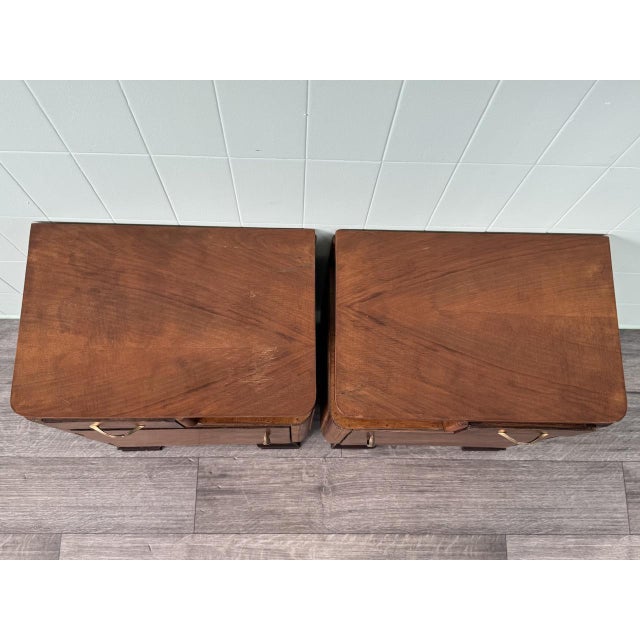 Antique Art Deco Italian Bedside Tables, 1930s, Set of 2 For Sale - Image 10 of 13