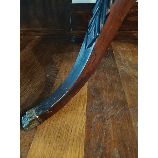 1940s Mersman Set of 2 1940's Mahogany Side End Tables Leaded Glass Tops For Sale - Image 5 of 11