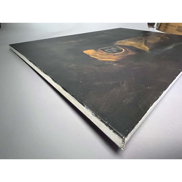 Walt Morton “Zombie Painting” 1995 Oil Study, Surreal, Dead Astronaut, 24x36 For Sale - Image 10 of 15