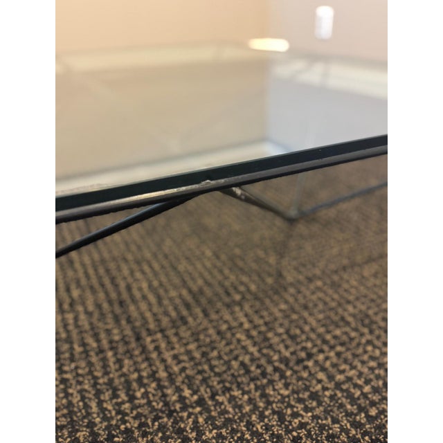 1980s Alanda Coffee Table Paolo Piva for B&b Italia – Black Steel & Glass For Sale - Image 12 of 14