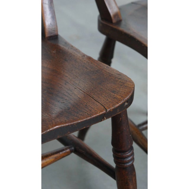 Antique English Oxford Dining Chairs, Set of 6 For Sale - Image 11 of 13