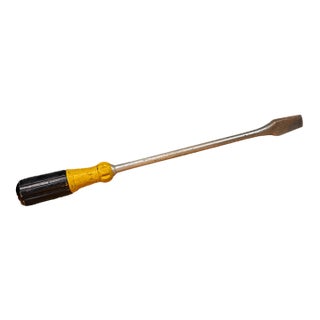 Mid 20th Century Oversized Wooden Flathead Screwdriver Display Prop For Sale