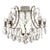 Nickel Bathroom Chandelier With Almond Crystals and Orbs For Sale