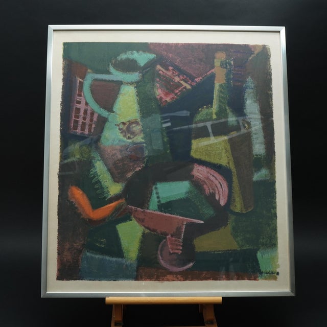 Paper Jug ​​with Red Bowl Poster by Hannes Schmucker, 1960s For Sale - Image 7 of 9