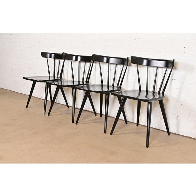 1950s Paul McCobb Planner Group Mid-Century Modern Spindle Back Dining Chairs, Set of Four For Sale - Image 5 of 14