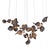 Dune 20 Cluster Chandelier with Metallic Tone Shades from Moss Objects For Sale