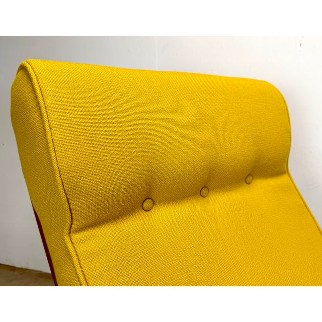 Yellow Mid Century Danish Modern Restored Reclining Armchair Lounge by Kofod Larsen For Sale - Image 8 of 12