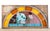 Antique Colorful Stained Fanlight Transom Window 72 X 36 In. For Sale - Image 11 of 13