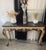 Hollywood Regency Vintage French Provincial Marble Top Console Table For Sale - Image 3 of 8