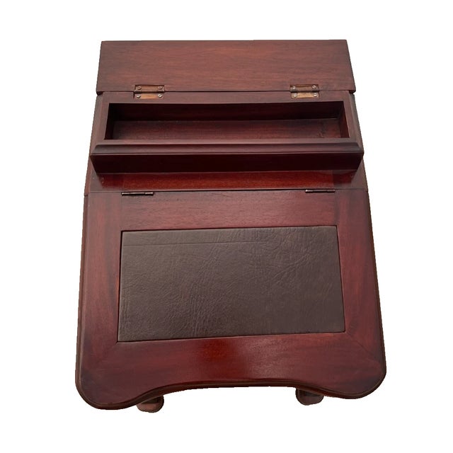 Vintage Davenport Captain's Desk Twelve Drawers Portable Table Top Petite Size For Sale - Image 4 of 12