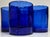 Cobalt Bubbled Double Old Fashioned Glasses- Set of Four For Sale - Image 10 of 10