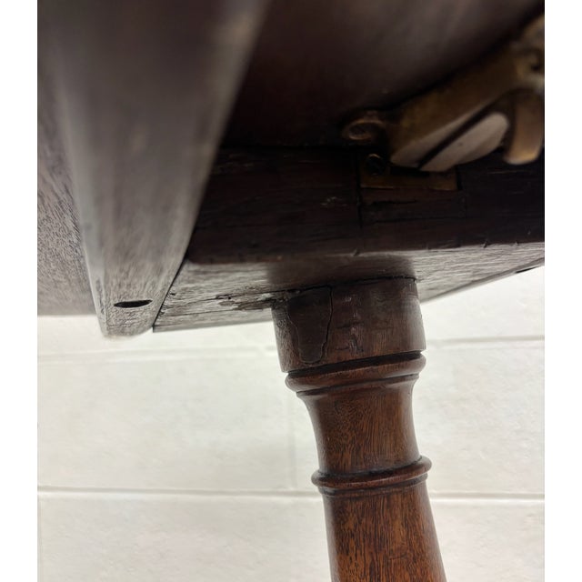 Antique 19th Century Mahogany Tilt Top Tea Occasional Pedestal Tripod Table For Sale - Image 10 of 11