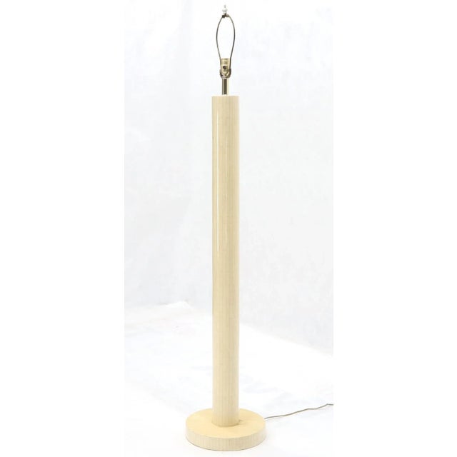 Mid 20th Century Tessellated Bone Cylinder Shape Floor Lamp For Sale - Image 4 of 10