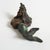 Small late 20th century bronze mermaid sculpture. Unsigned. Mixed patina verdigris and brown.