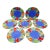 Mid 20th Century Laure Japy Paris Jardin Bleu Fruit Charger Service Plates- Set of 7 For Sale
