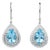 Tiffany & Co. Soleste 3 Ct Aquamarine and Diamond Drop Earrings in Platinum, Pair For Sale
