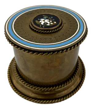 Grand Tour Bronze, Two-Tone Enamel & Pietra Dura Dressing Box or Humidor C. 1880