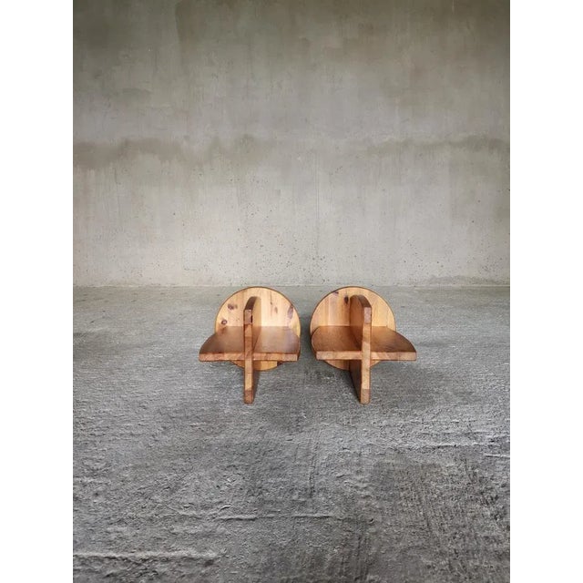 Tan Swedish Stool in Pine, 1960s For Sale - Image 8 of 11