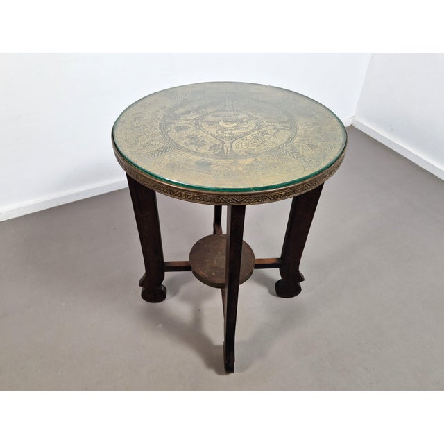 Amsterdam School Art Deco Occasional Table with Copper Top, 1920s For Sale - Image 10 of 14