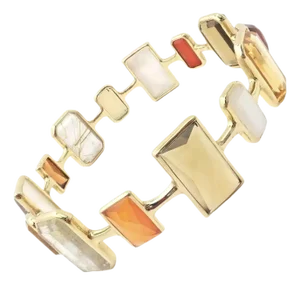 Ippolita Rock Candy Newport Yellow Gold Large Quartz Bangle Bracelet
