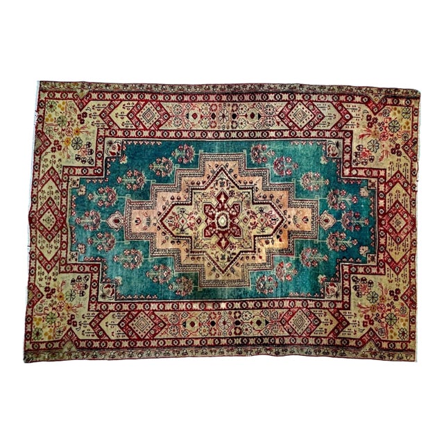 Antique Turkish Rug , 4'4" X 6'2" For Sale