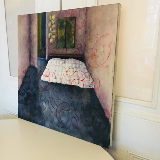 1990s Jeanne Marie Wasilik Large Original Painting on Canvas Signed Modern Art For Sale - Image 5 of 7