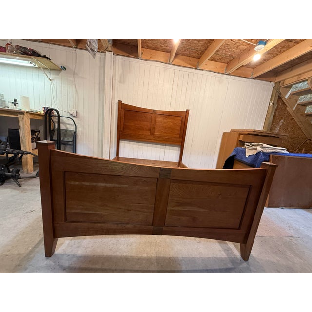 Late 20th Century Late 20th Century Harden Solid Cherry Full-Size Bed Frame For Sale - Image 5 of 8