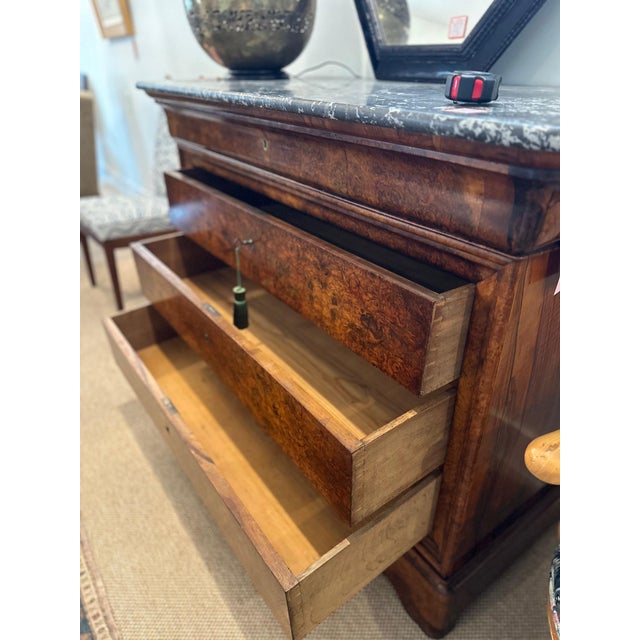 French Early 19th Century Louis Philippe Commode With Original Marble Top For Sale - Image 3 of 12