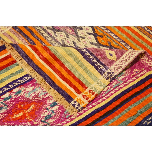 Vintage Turkish Anatolian Flatweave Kilim Wool Rug, 3'8''x5'6'' For Sale - Image 4 of 4