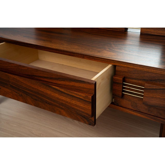 Mid-Century Swedish Mirror with Vanity Console from Ateljé Glas & Trä, 1950 For Sale - Image 9 of 12