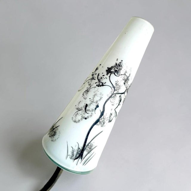 Mid-Century Portuguese Brass and Glass Double Wall Sconces, 1960s, Set of 2 For Sale - Image 6 of 10