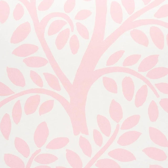 Schumacher Schumacher Temple Garden II Wallpaper in Blush - Sample For Sale - Image 4 of 4