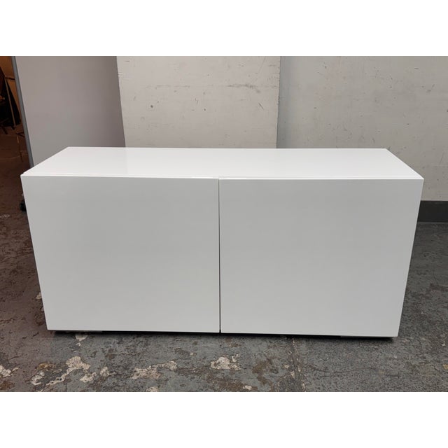 Modern Cb2 Fuel White Credenza For Sale - Image 3 of 12