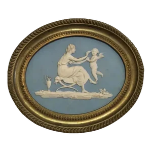 Antique Late 18th Century Wedgwood Jasperware Plaque by Lady Templeton