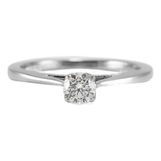 Ladies 10k White Gold Lab Grown Diamond Cathedral Engagement Ring, Size 7 For Sale