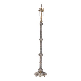 An Antique Silver and Bronze Floor Lamp by Edward F. Caldwell & Co. For Sale