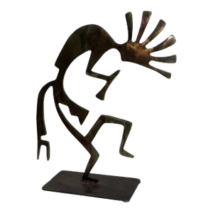 Mid 20th Century Rosemary Pozzi Franzetti Steel Sculpture of Kokopelli, Taos New Mexico