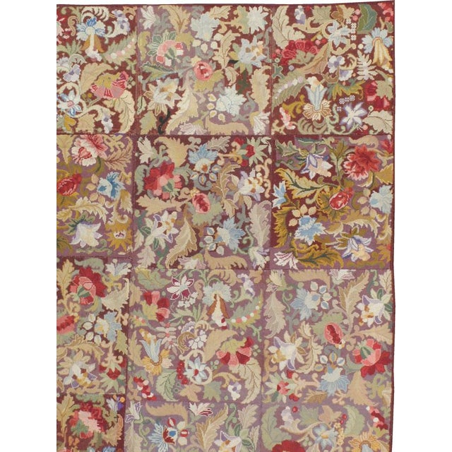 Victorian Galerie Shabab Collection Early 20th Century English Needlepoint Rug For Sale - Image 3 of 14