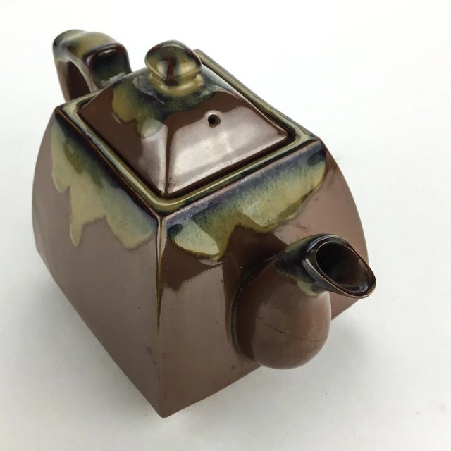 Japanese Vintage Porcelain Japan Artisan Tea Pot For Sale - Image 3 of 12