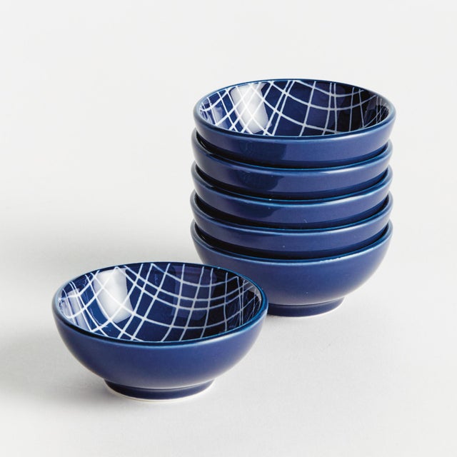 Kenneth Ludwig Chicago Stria Weaves Dip Bowls, Set Of 6 For Sale - Image 4 of 8