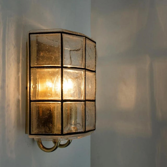 Iron and Bubble Glass Wall Lamps from Limburg, Germany, 1960s, Set of 2 For Sale - Image 6 of 13