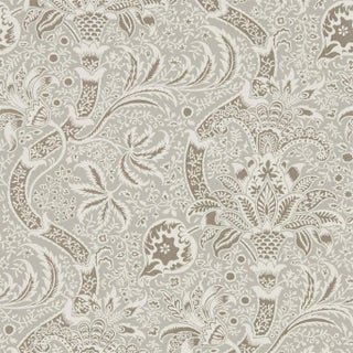 Morris & Co Indian Wallpaper in Grey/Pewter - a Sample For Sale