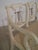 Shabby Chic White Painted Shabby Chic Finish Lyre Back Settee Bench For Sale - Image 3 of 9
