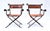 A Pair of Italian Savonarola Iron & Leather Campaign Chairs For Sale - Image 12 of 12