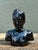 Vintage Glazed Ceramic Bust of Man For Sale - Image 10 of 12